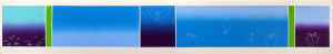 Benares, 2007, barvni linorez / colour linocut, 36,5 x 210 cm